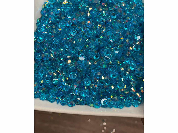 Turquoise Blue AB Transparent Jelly Resin Rhinestones