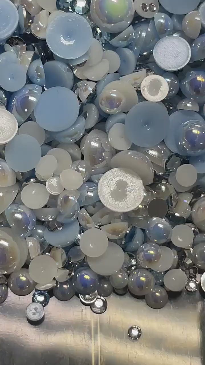 Frozen Pearls and Rhinestone Resin Mix