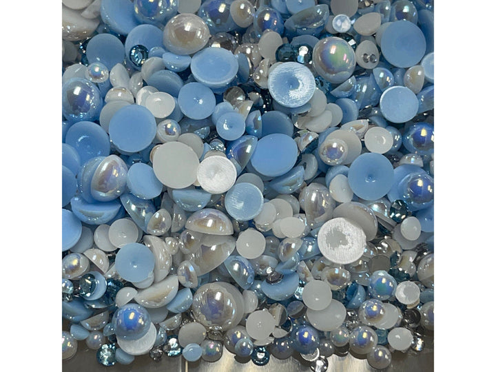 Frozen Pearls and Rhinestone Resin Mix