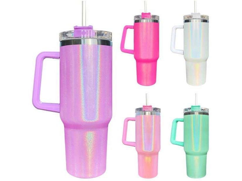 Wholesale 40oz Tumbler with Handle Straw Lid Insulated Stainless Steel  Stanley