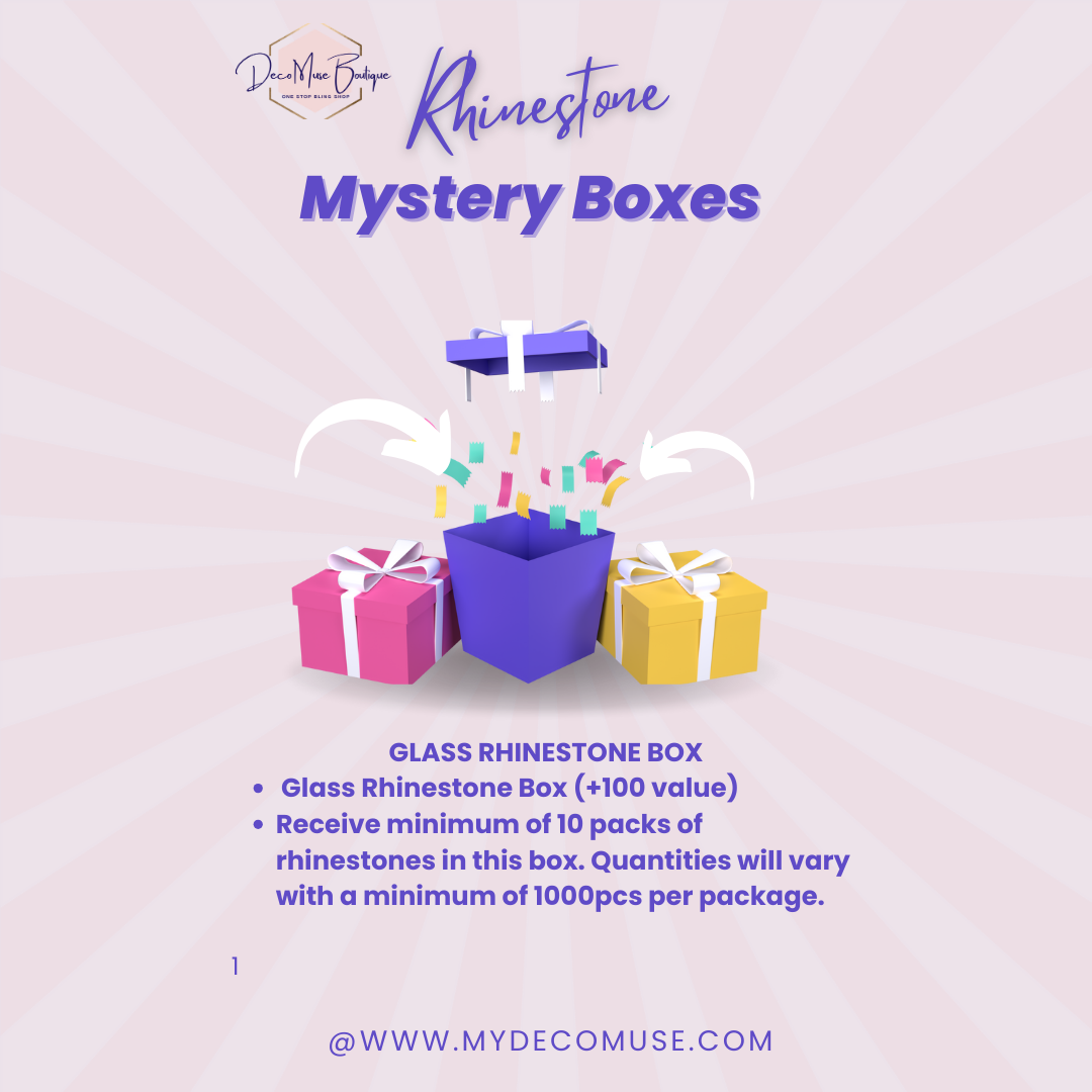 FLATBACK RHINESTONE MYSTERY BOX