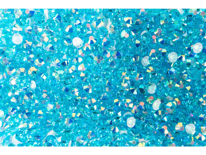 Blue Zircon Transparent AB Jelly Resin Rhinestones