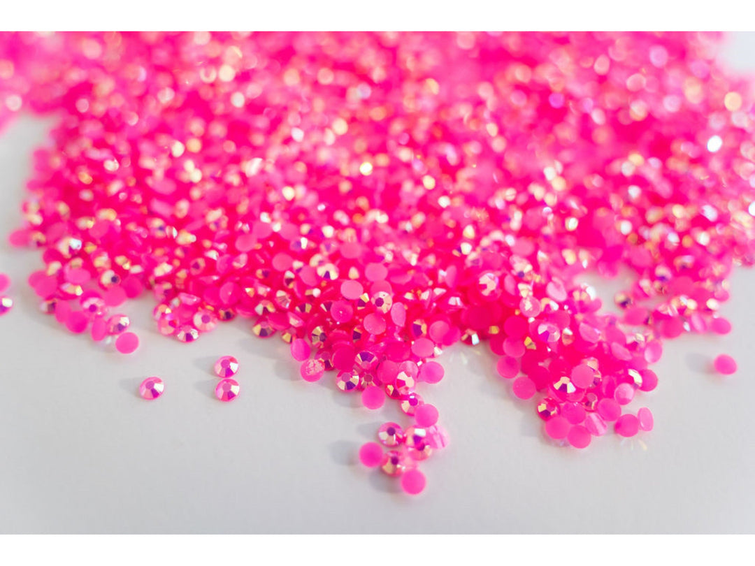 Hot Pink AB Jelly Resin Rhinestones