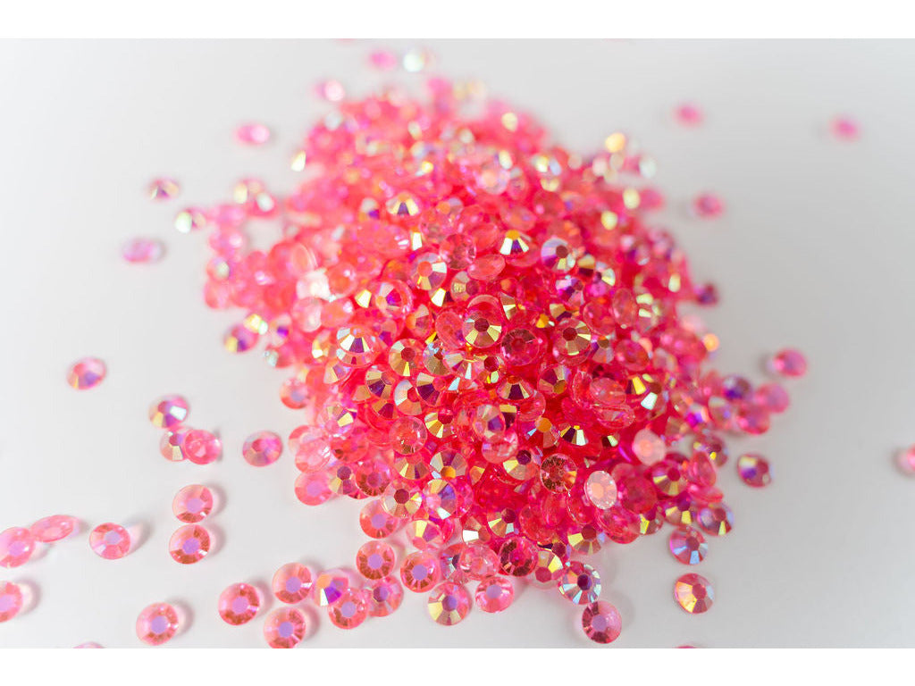 Hot Pink AB Transparent Jelly Resin Rhinestones