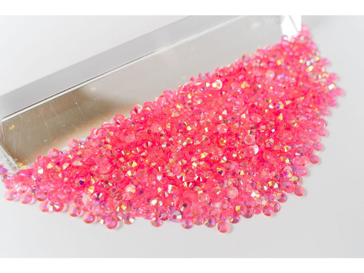 Hot Pink AB Transparent Jelly Resin Rhinestones