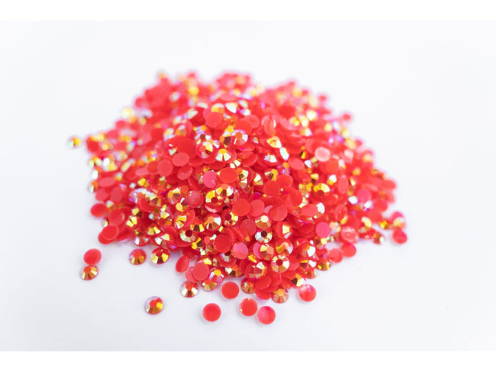 Red AB Jelly Resin Rhinestones