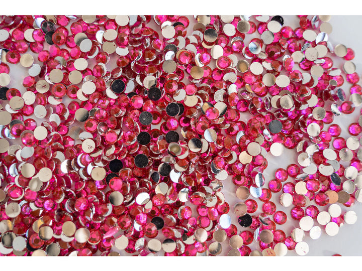 Rose Pink Resin Rhinestones