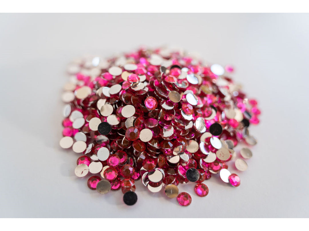 Rose Pink Resin Rhinestones