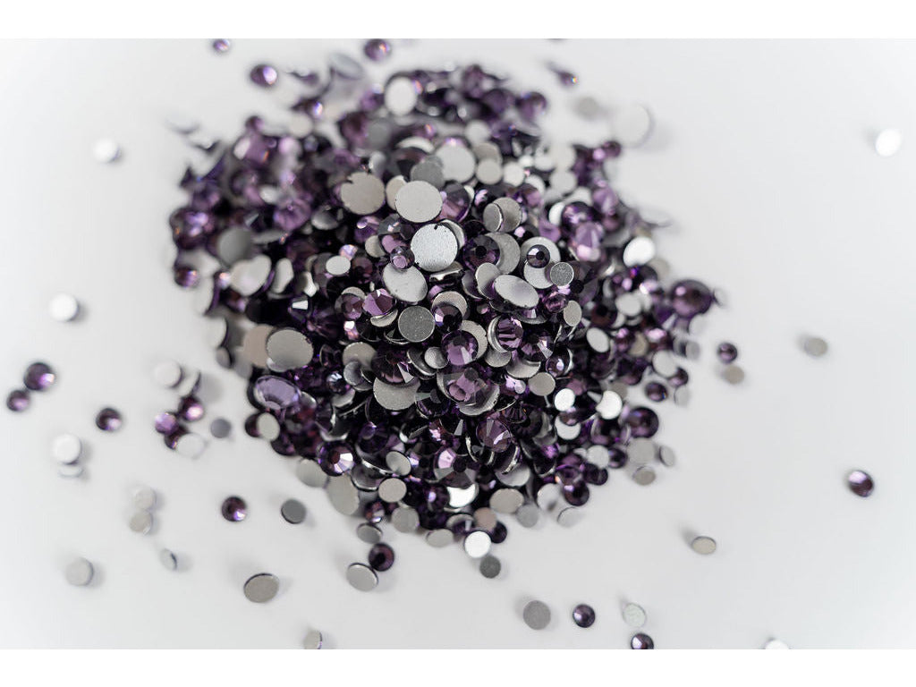 Violet Flatback Rhinestones; Mixed Size – DecoMuse Boutique