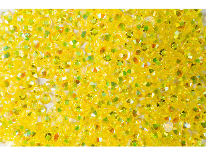 Yellow AB Transparent Jelly Resin Rhinestones