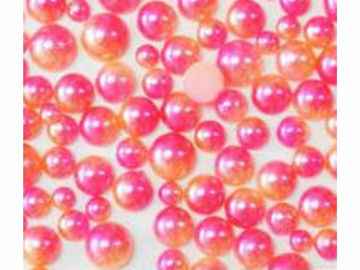 Pink and Peach Ombre Flatback Pearl