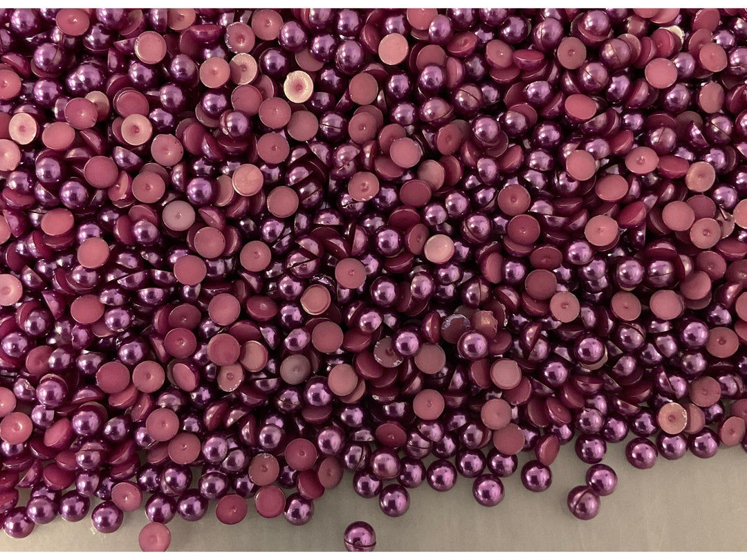 Eggplant Purple Flatback Pearl