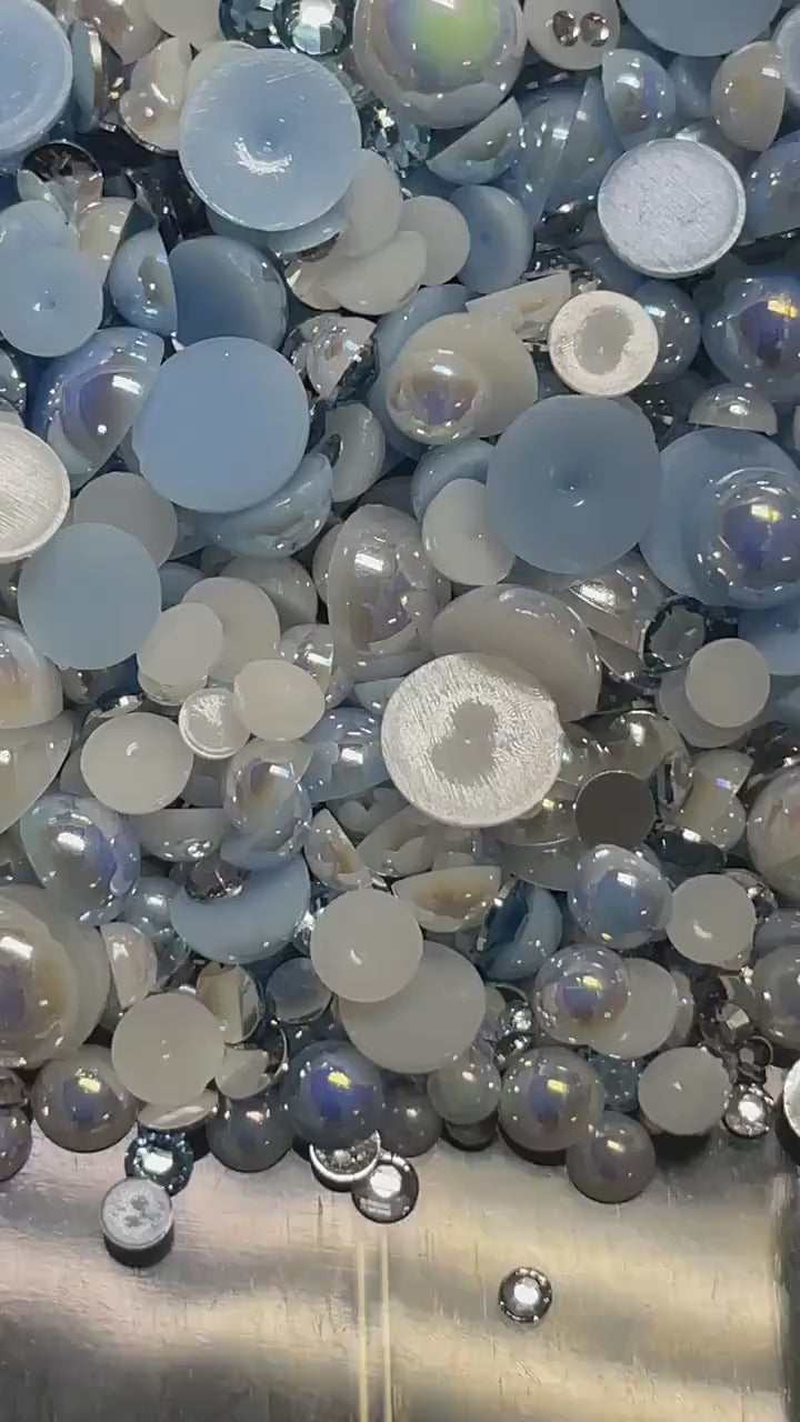 Frozen Pearls and Rhinestone Resin Mix