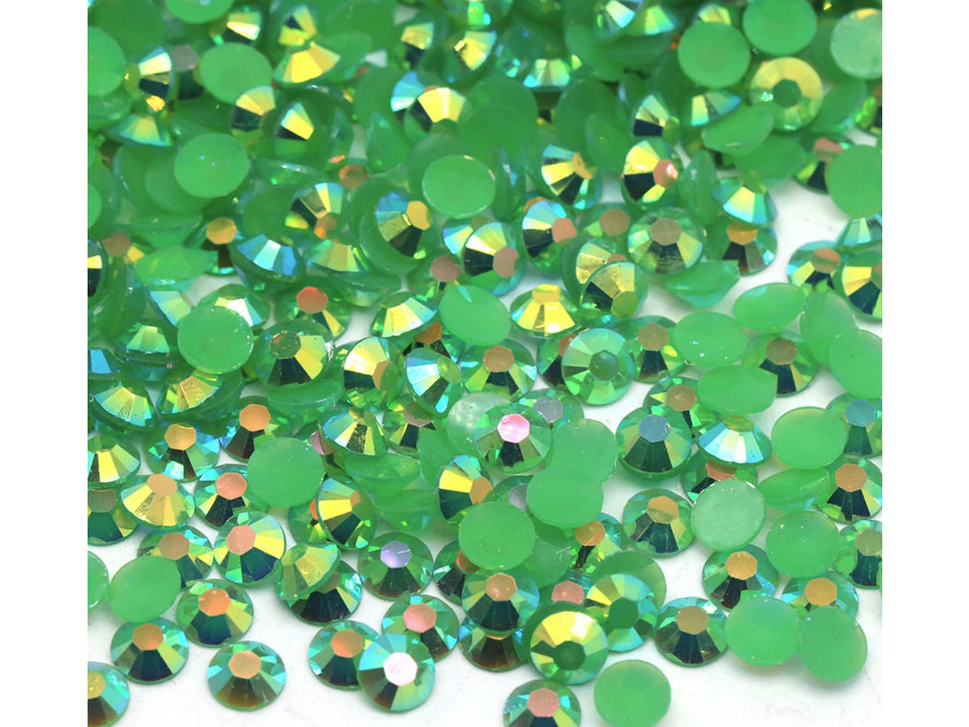 Green AB Jelly Resin Rhinestones