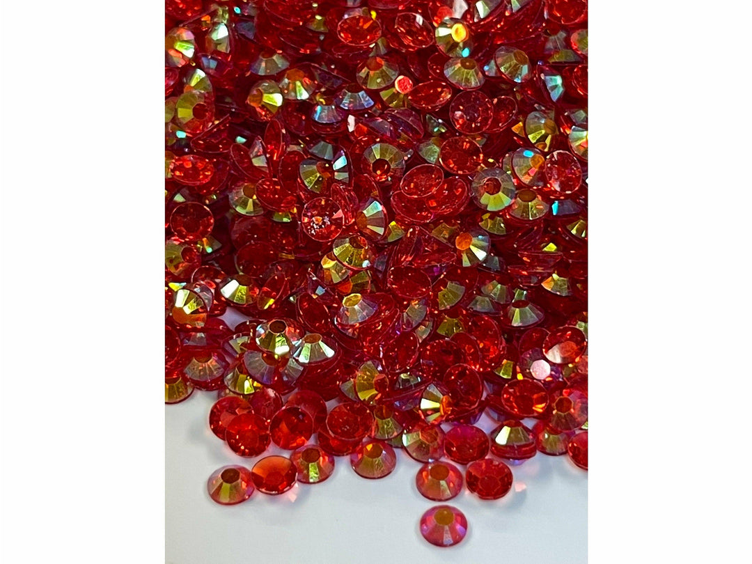 Red AB Transparent Jelly Resin Rhinestones