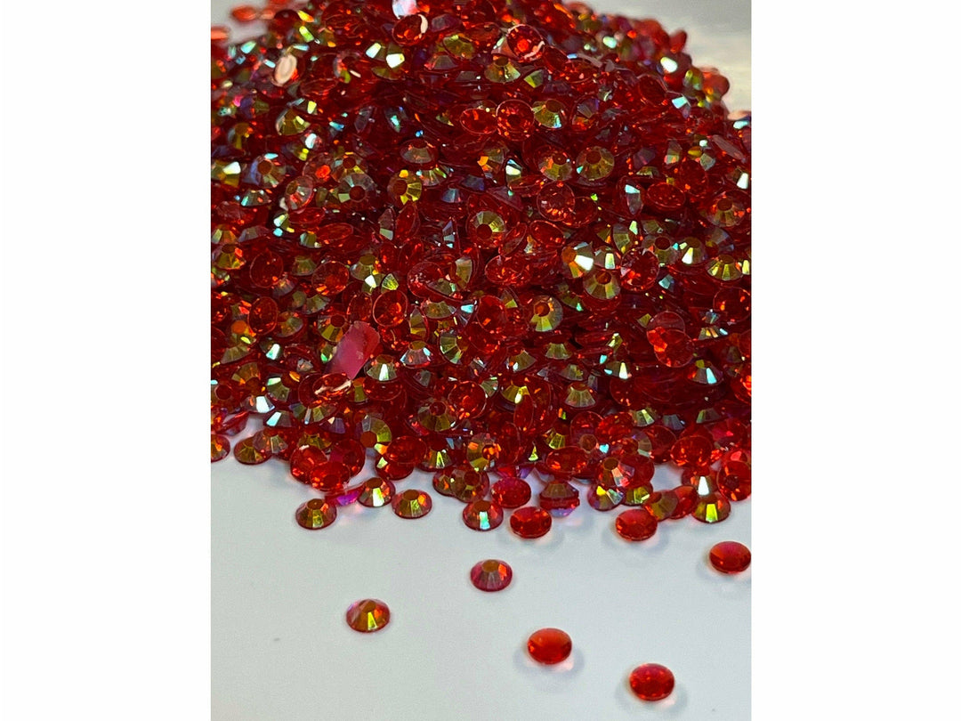 Red AB Transparent Jelly Resin Rhinestones