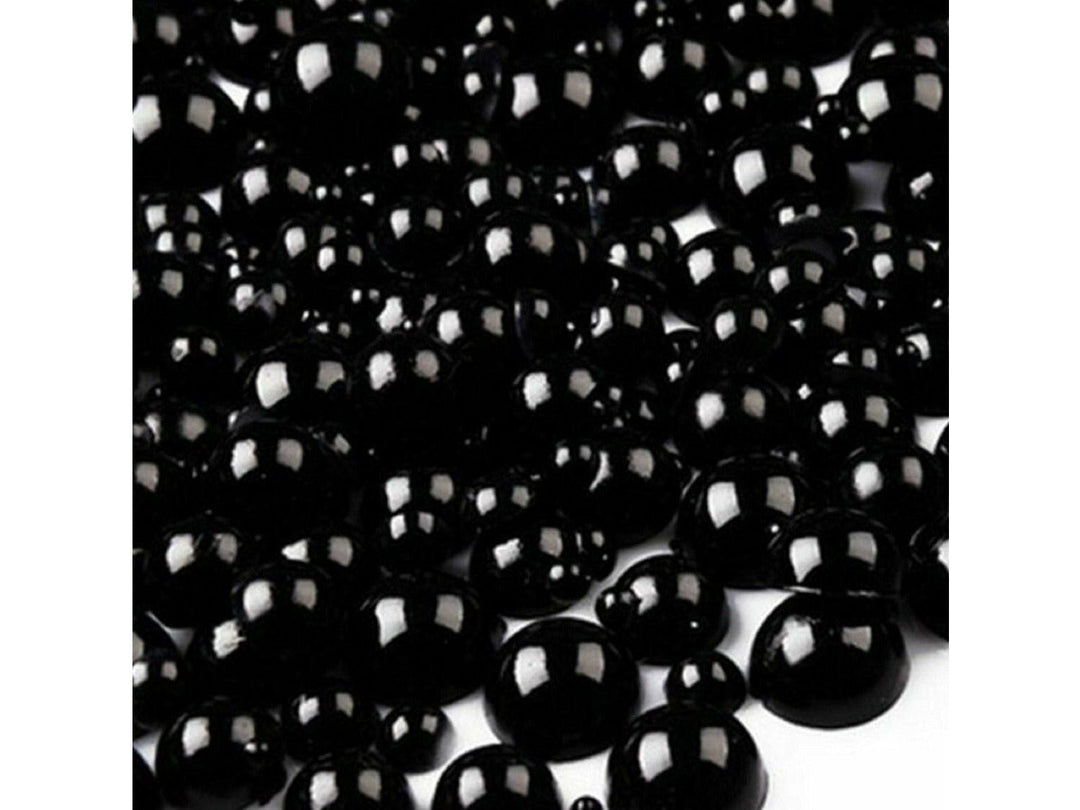 Black Flatback Pearls