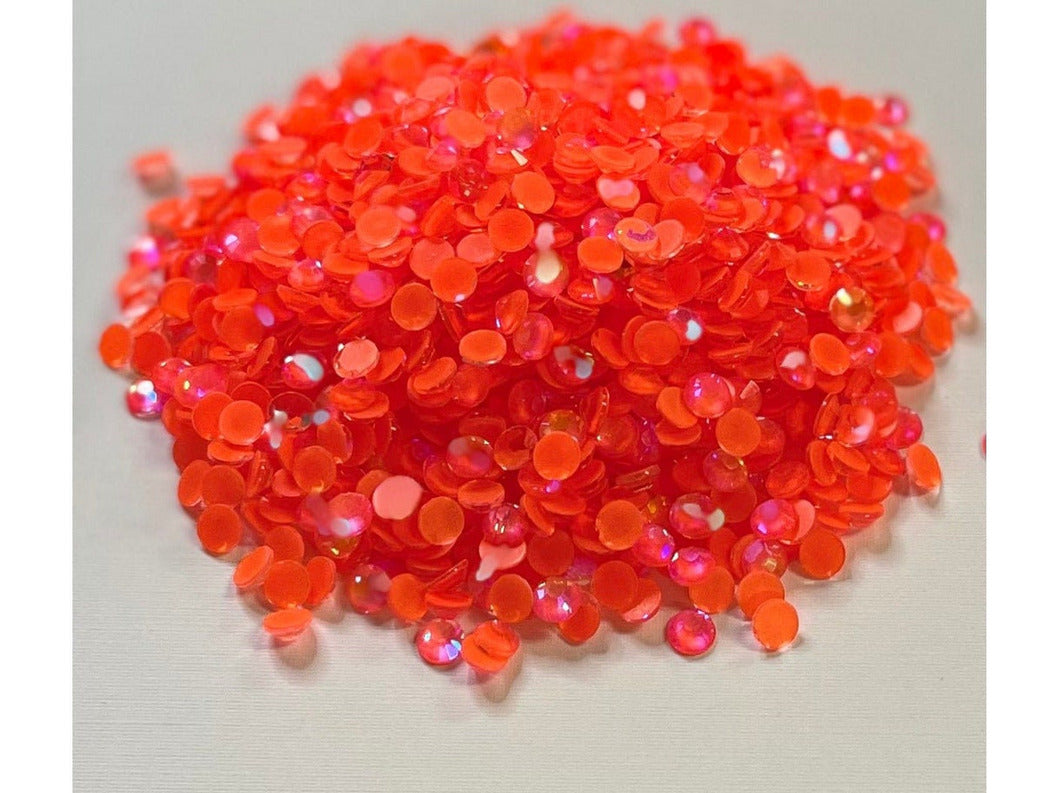 Luminous Orange AB Glass Rhinestones