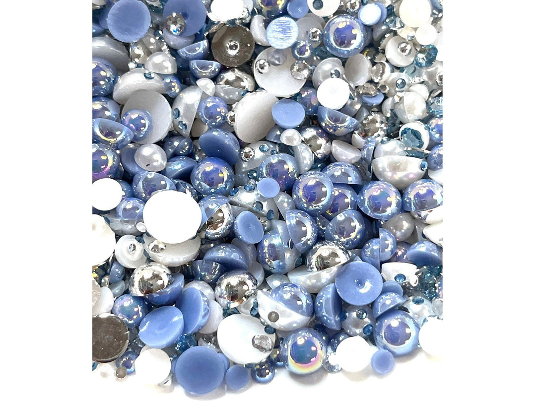 Little Blue Box Domed Flatback Pearls MIX – The Bling Dispensary