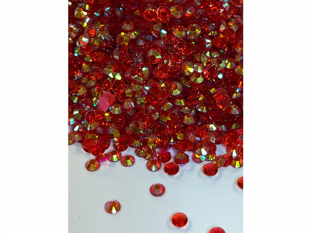 Red AB Transparent Jelly Resin Rhinestones