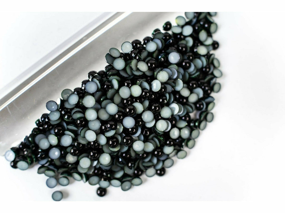 Black Flatback Pearls