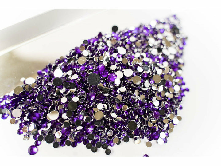 Purple Velvet Resin Rhinestones