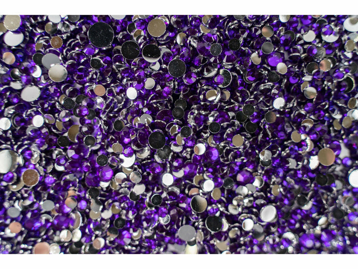 Purple Velvet Resin Rhinestones