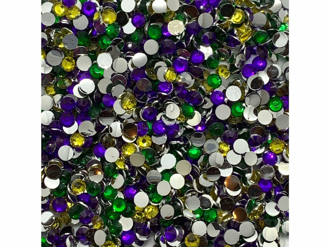 Mardi Gras Resin Rhinestone Mix