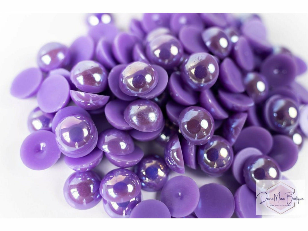 Dark Purple Flat Back Pearls