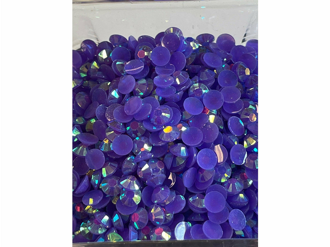 2500 Pc Violet Blue AB Rhinestones AB Rhinestones Resin Rhinestones Flatback  Rhinestones Non Hot Fix Rhinestones 