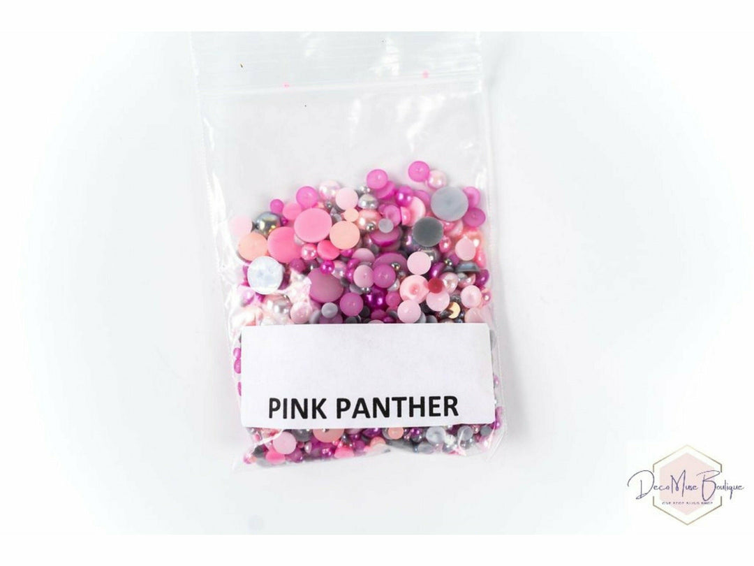 Pink Panther Pearl and Rhinestone Mix