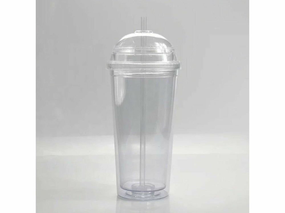 Clear Double Walled Acrylic Tumbler; 20 oz Cup