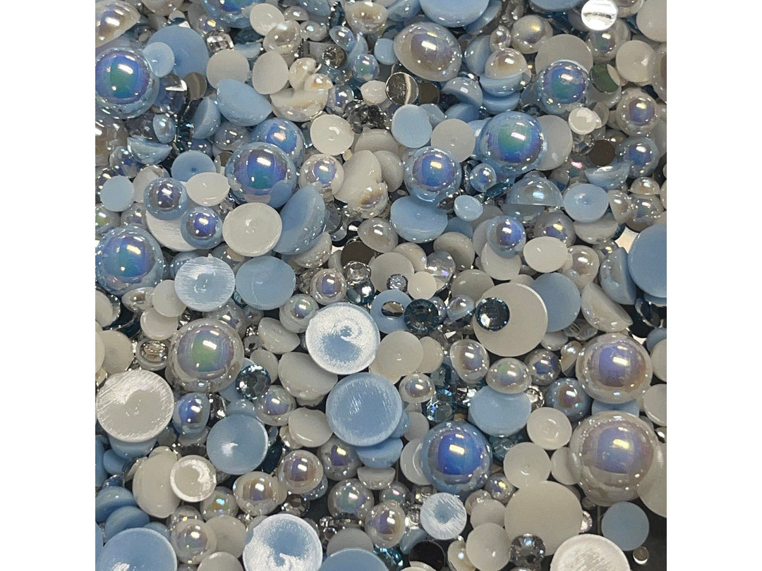 Frozen Pearls and Rhinestone Resin Mix