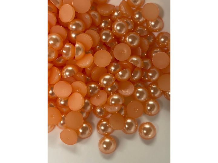 Peach Flatback Pearls