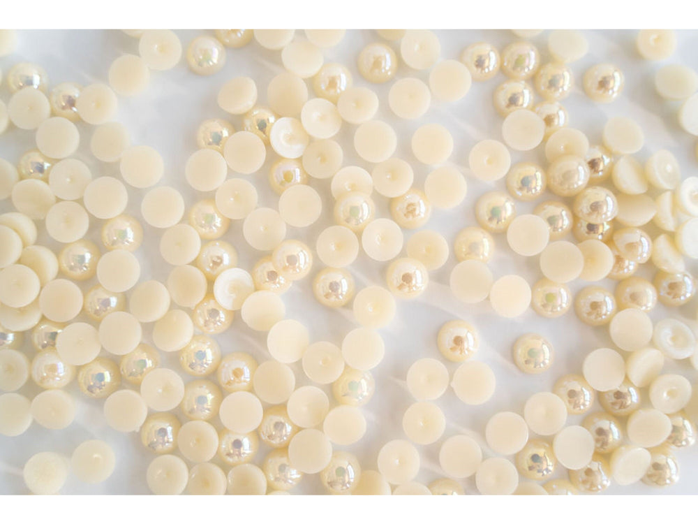 8000Pcs Flatback Pearls for Crafts Cridoz Assorted Sizes Half