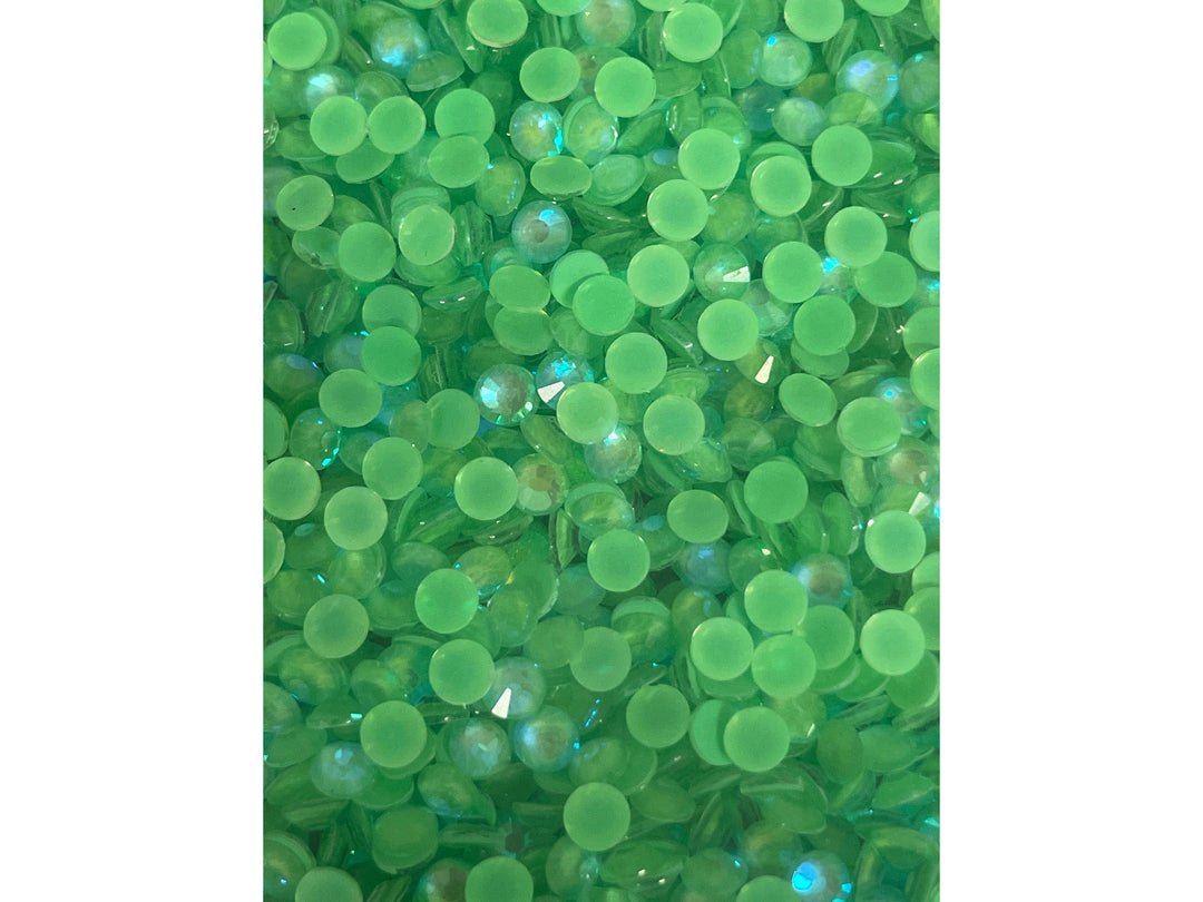 Luminous Green AB Glass Rhinestones