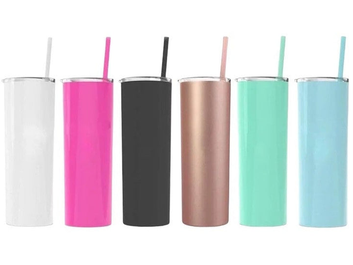 20oz Double Walled Stainless Steel Tumbler with Straw